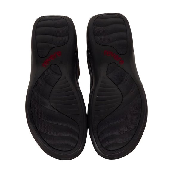 Revere Shoes Navy Lizard Portofino Leather Sandal Womens Shoes Size 6 Wide - Picture 5 of 5